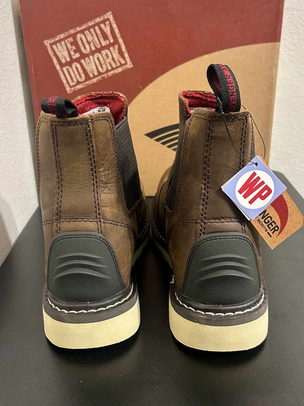 Avenger Work Boots A7510 Wedge Romeo Soft Toe Brown Men’s 9W - Picture 3 of 11